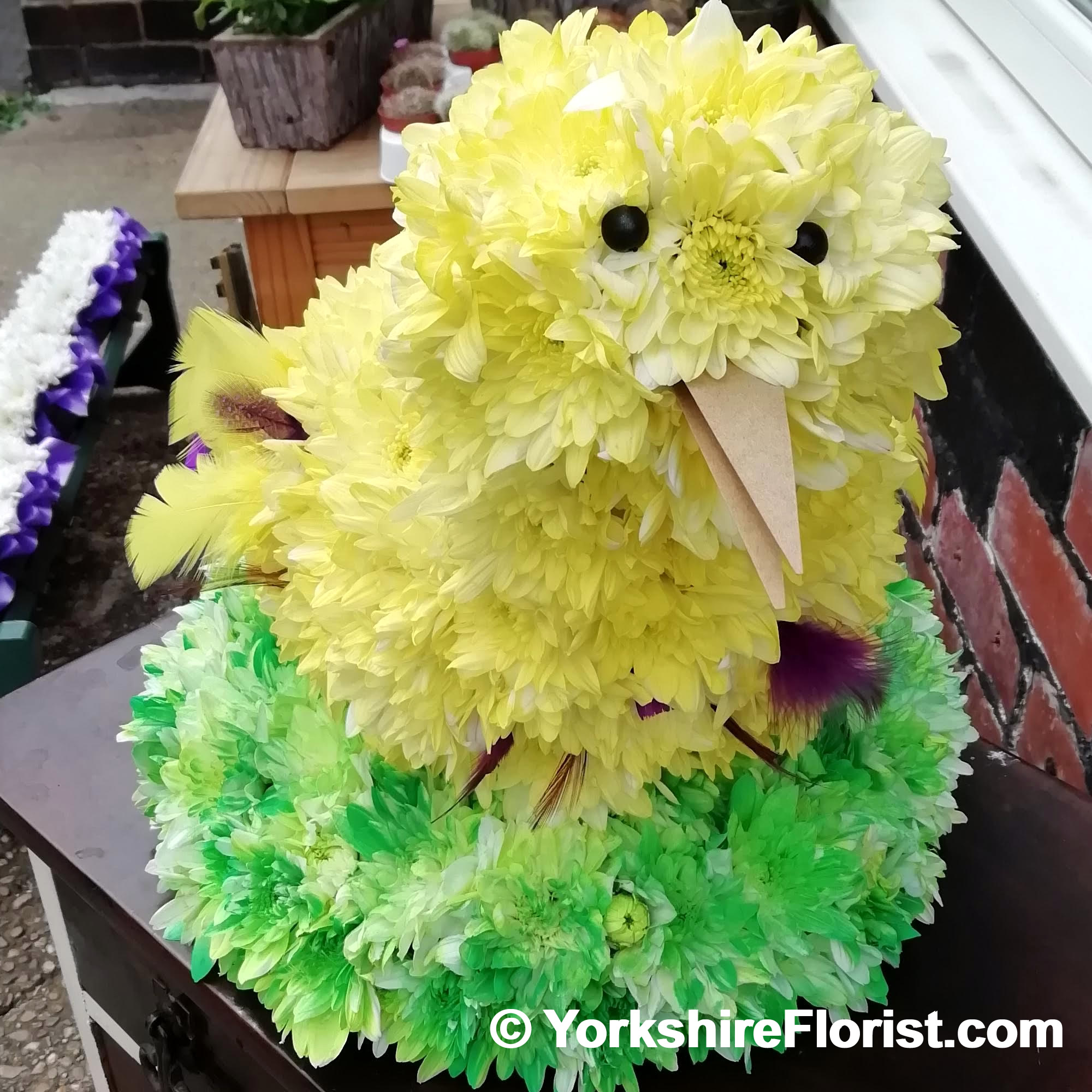 3D bird funeral tribute