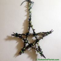 Hanging star with vine shabby chic