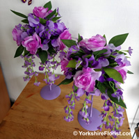 silk flower arrangements lilac hyacinth roses wisteria